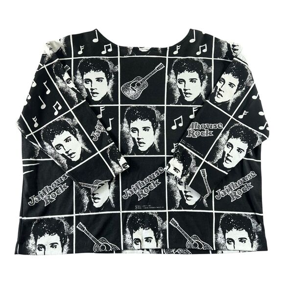 Vintage 90s Elvis Presley Jailhouse Rock AOP Sweatshirt Medium Liberty Flyer - Picture 3 of 13